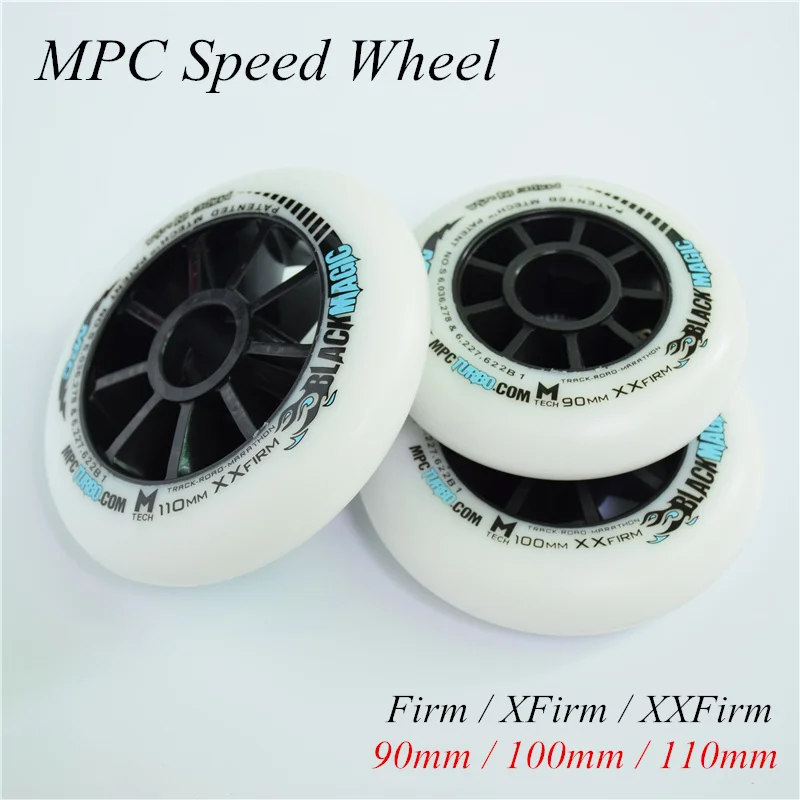 XXFirm 110mm XFirm 100mm Firm 90mm Inline Speed Skates Wheel for Indoor Track Outdoor Racing Black Magic for MPC for CITYRUN