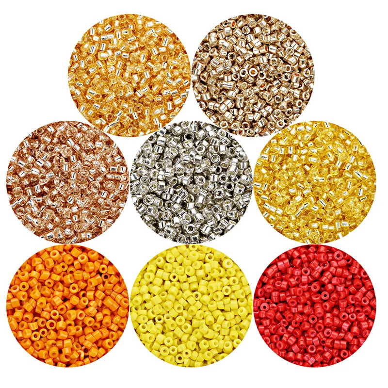 2800pcs/lot 1.8mm Solid Color Glass Spacer Beads Needlework Seed Beads For Jewelry Making Supplies Wear Resistant Opaque