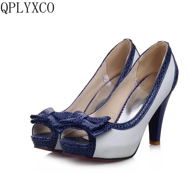 QPLYXCO New sweet women shoes big size 32-45 pumps shoes Woman Super high heels (11CM) party wedding shoes zapatos mujer  C60