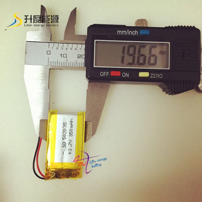 Pin máy tính bảng kết nối 1.5mm 502035 3.7 V 350 mAh Polymer Lithium sạc pin Lipo 3.7 V