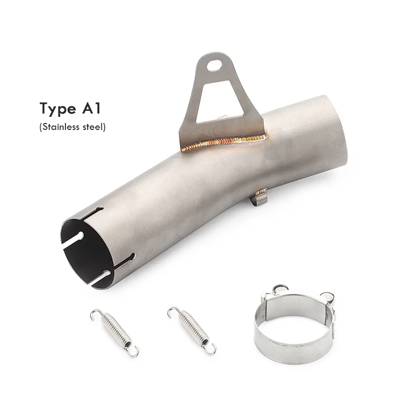 

Universal Motorcycle Exhaust Pipe Moto Muffler with Stainless steel Middle Pipe For BMW S1000RR 2009-2015 Link Pipe Slip-on