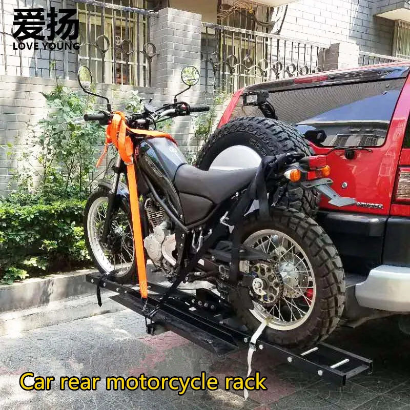 Big Sale High performance SUV 4x4 universal tow type rear motorcycle rack/ hitch mount motorcycle carrier frame/car accessories