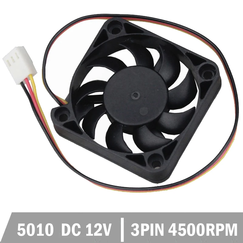 

500pcs Gdstime 50mm 5cm 50x50x10mm DC 12V 3PIN with FG Function PC Laptop Computer Industry Cooling Cooler Fan 4500RPM