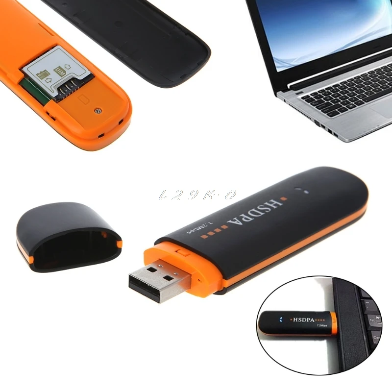 External USB Modem HSDPA USB STICK SIM Modem 7.2Mbps 3G Wireless Network Adapter with TF SIM Card