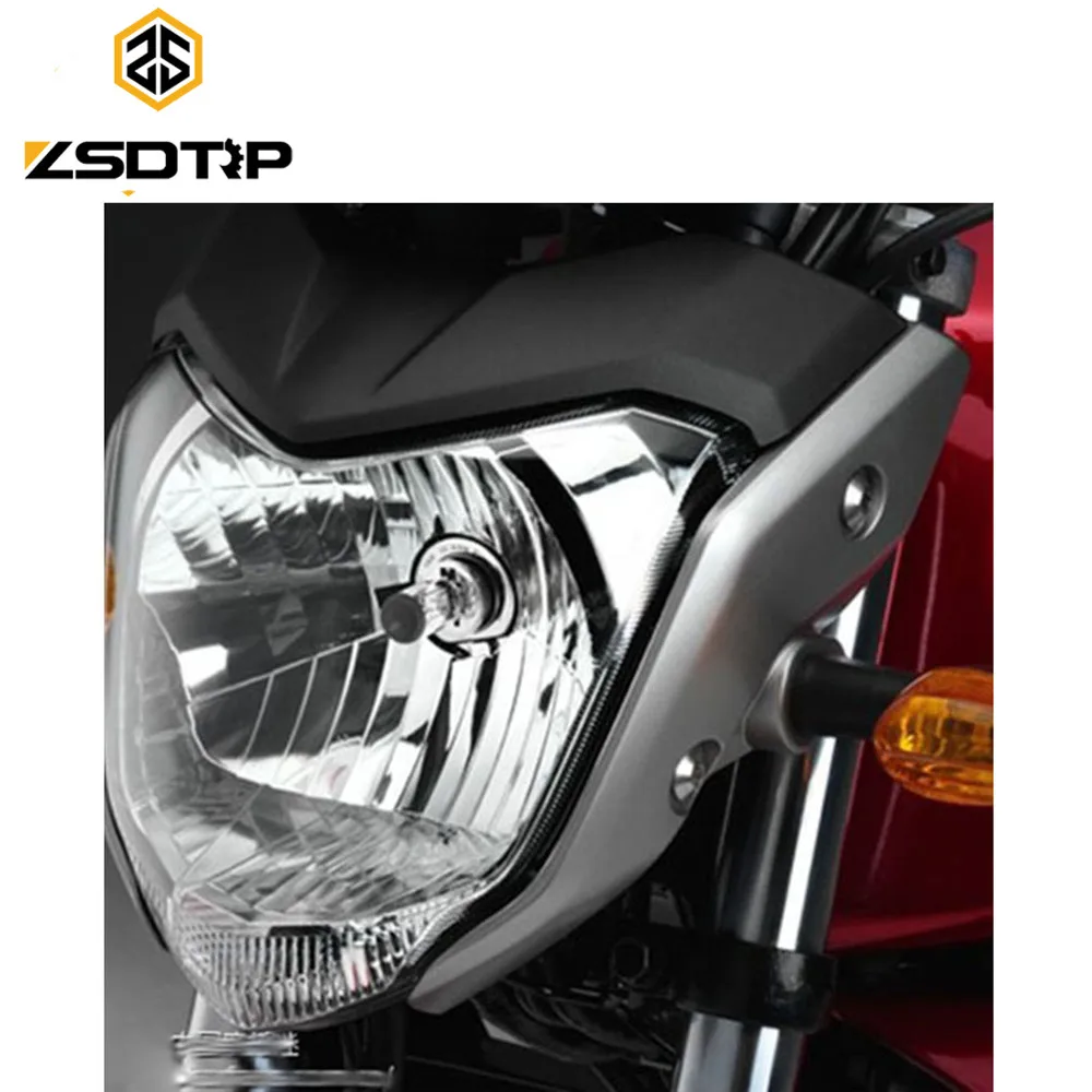 ZSDTRP High quanlity Universal racing Motorcycle Headlight With Bulb and Bracket case for yamaha FZ16  and other Headlamp