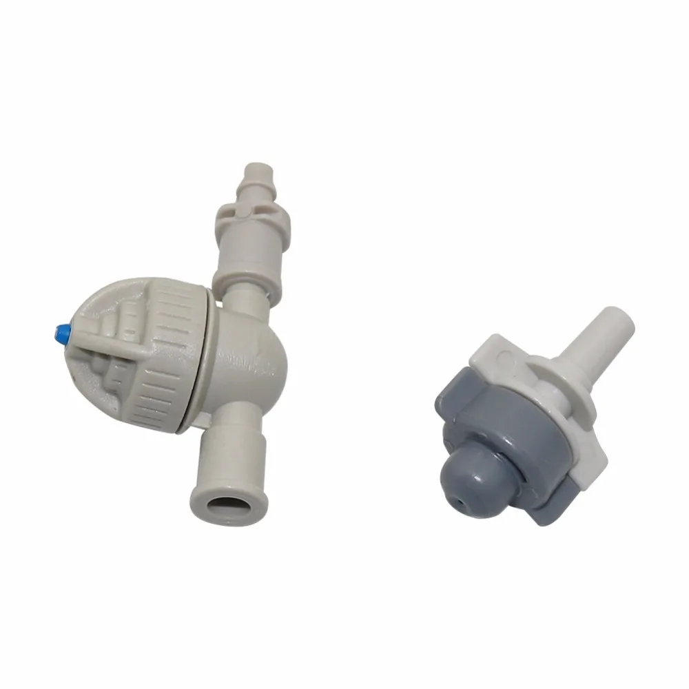 50 Sets 0.7mm Micro Spray Nozzles Atomization cooling Mist Sprinklers With the Spherical Anti-drip Device Irrigation Kits