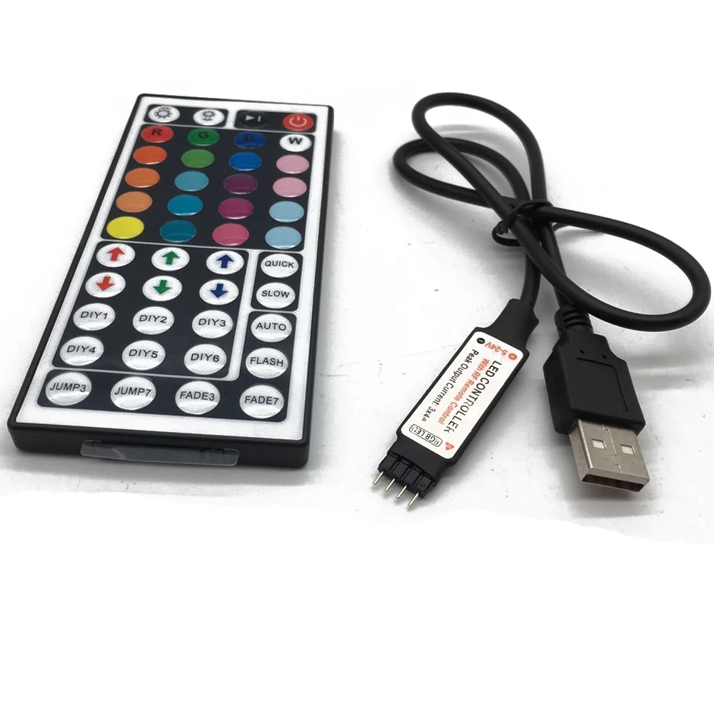 Led Strip 5 12 24 V Volt RGB USB IR RF Remote Controller 5V 12V 24V USB LED Strip light 3 17 24 Key Remote Wireless Controller