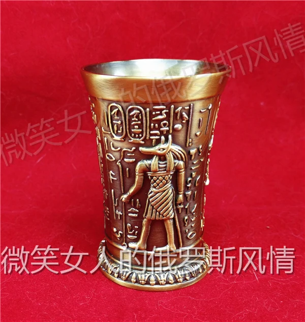 wedding decoration kitchen accessories Russia 125 tin metal liquor cup Egypt 893AB bronze imitation gold capacity 8 money 40 ml