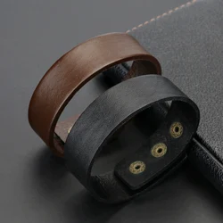 Trend Jewelry Vintage Smooth Glossy Leather Bracelet Personalized Jewelry Bracelets Bangles Cuff Bracelet Pulseras Hombre