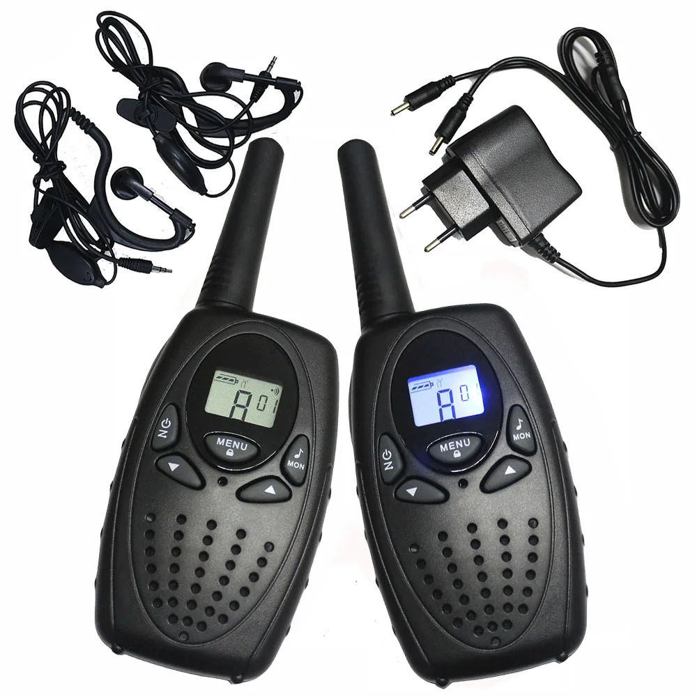 

1W TS628 Pair portable two way radio transceiver PMR 446 walkie-talkie 8 channel handy mobile radios Amador VOX microphone