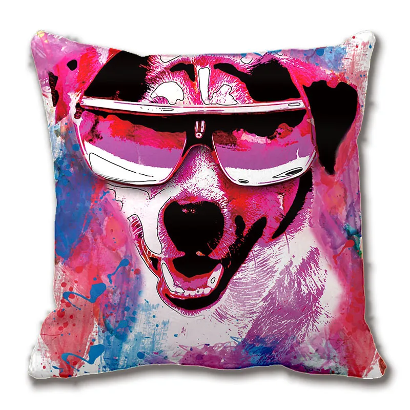 

Grunge Watercolour Jack Russell Polyester Throw Pillow Case Decorative Cushion Cover Pillowcase Customize Gift By Lvsure For Car