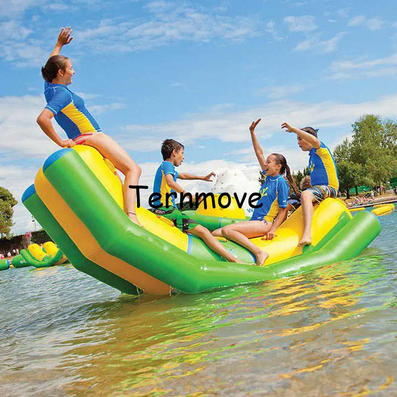 inflatable water tube seesaw toys rocker for water sports water totter single line double lines seesaw rocker