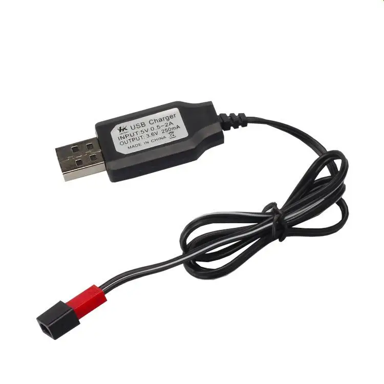 Caricabatterie USB con spina SM/JST/TAMIYA per batteria ricaricabile ni-cd/Ni-MH 3.6V 4.8V 6.0V 7.2V 9.6V 2 pezzi