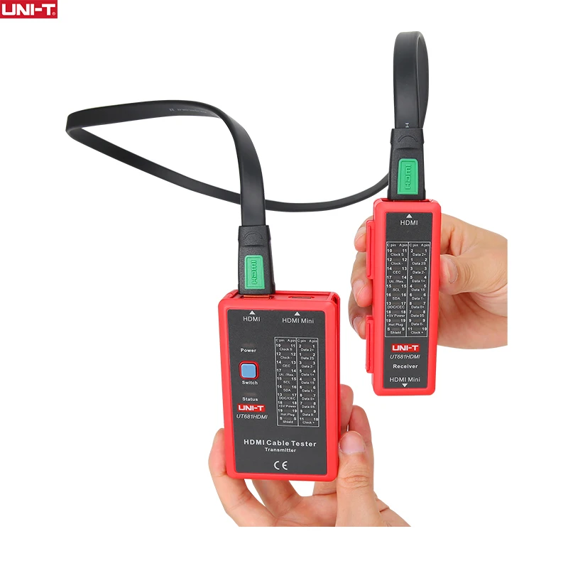 UNI-T UT681HDMI HDMI-Mini Cavo Tester di Rete Via Cavo Tracker Display A LED Manuale/Auto Power Off