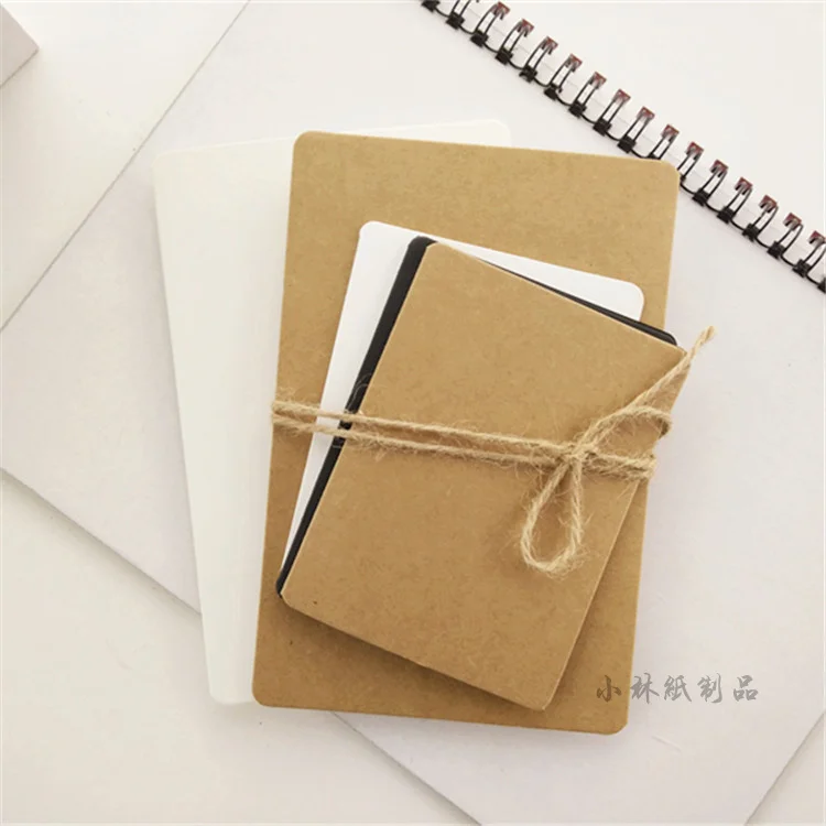 50pcs Kraft Fold Blank Card DIY Word Card Graffiti Invitation Commemorative Message Card Printable
