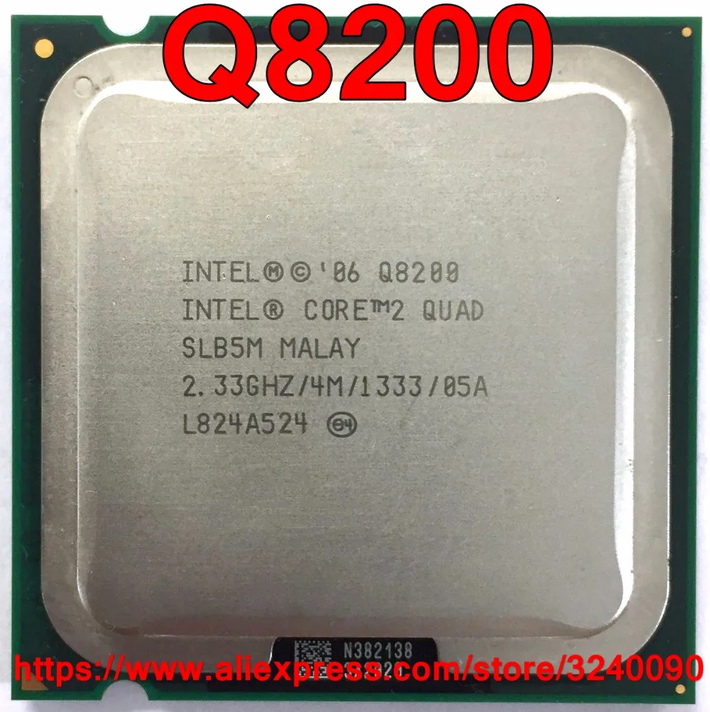 Processador intel quad-core 2.33ghz, 4m, 1333mhz, original, cpu core 2 quad q8200, soquete 775, frete grátis, envio rápido