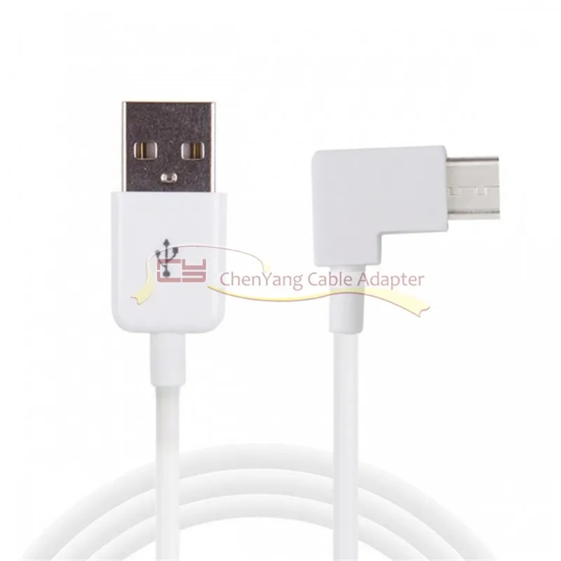 Kątowy kabel USB-C typu C do USB 2.0 Złącze 90 stopni do tabletu i telefonu Kolor biały cy