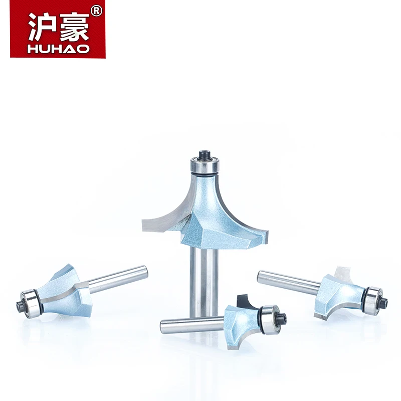 HUHAO-Round-Over Router Bits para Madeira, Ferramenta para Carpintaria, Enmill Industrial com Rolamento, Fresa, Corner Round Over Bit, 1Pc