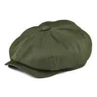 BOTVELA gorra Newsboy de sarga de algodón para hombre, sombrero de ocho paneles, gorras de panadero para mujer, sombreros grandes Retro, Boina verde para hombre