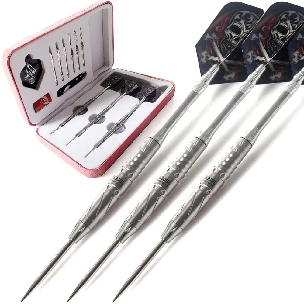 

CUESOUL FIGHTING SOUL 18 Gram 95% Tungsten Conversation Steel Tips Darts With Dart Sharpener,Dart Flight,Dart Shaft