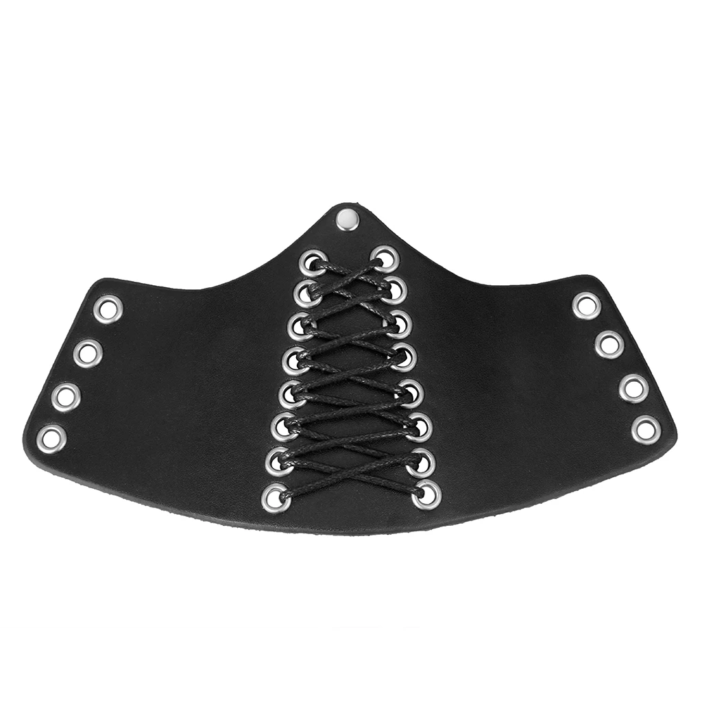 Faux Leather Arm Guards Medieval Knight Bracers One Size Laces Adjustable Medieval Punk Biker Wristband