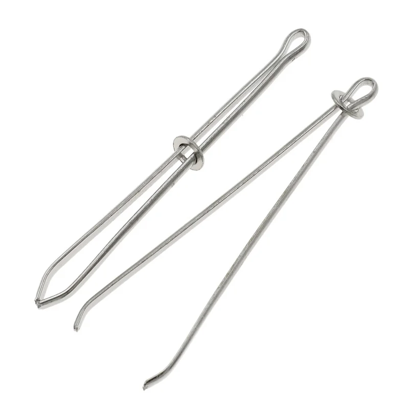 5pcs Elastic Band Tools Metal Easy-Pull Clips To Insert For DIY Making Garment Pants Accessories Tool