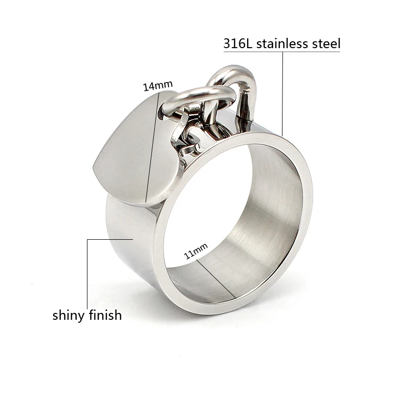 Wedding Party Lover Rings Silver Color Famous Jewelry for Women Bijoux Couple Stainless Steel Anillos Bague Femme