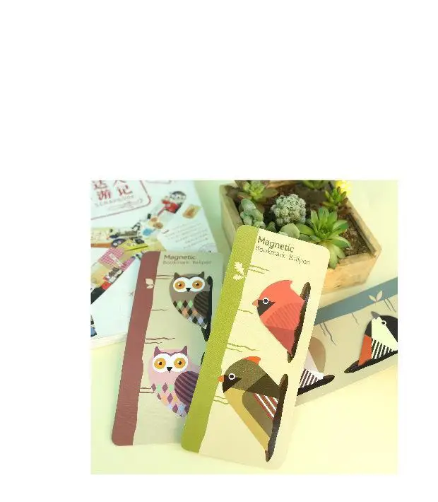 2pcs/pack  magnetic bookmark ball pen   Bird bookmark    Bird ballpen