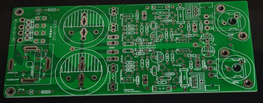 Gold tube ON MJ15024 MJ15025 60V 13A High current positive and negative output regulated power supply board