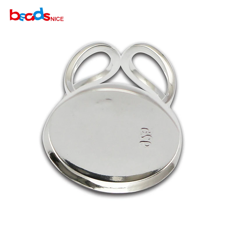 

Beadsnice 925 Sterling Silver Ring Base fit 25mm Setting Rings Blanks for Personalize DIY Jewelry Making ID36560