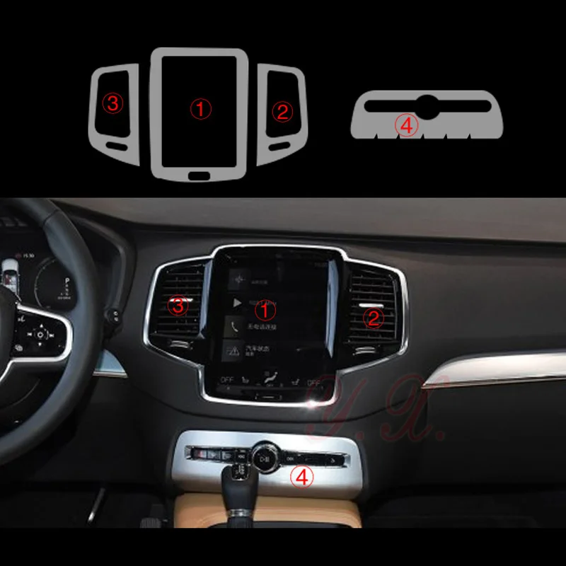 Sticker For Volvo transparent Protective TPU Film stickers for Volvo xc90 Shift Gear Car accessories