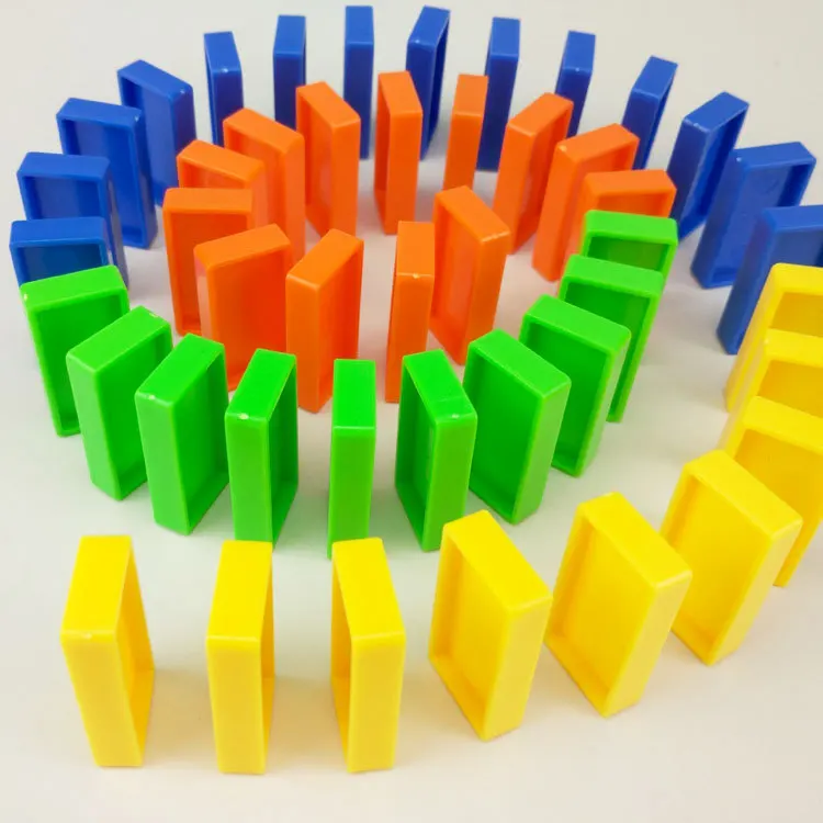 Domino โดยอัตโนมัติอัพเดต Domino รถไฟ Acousto-Optic Building Block DIY HAND-Eye Coordination Toy ชุดของเล่นเด็กของขวัญ