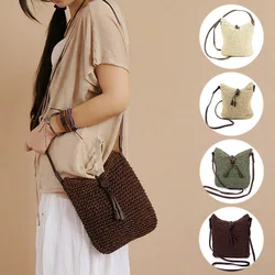 New Fashion Women Shoulder Bags Straw Summer Beach Bag Weave Crossbody Bags Travel Lady's Bag Bolsos Mujer De Marca Famosa 2018