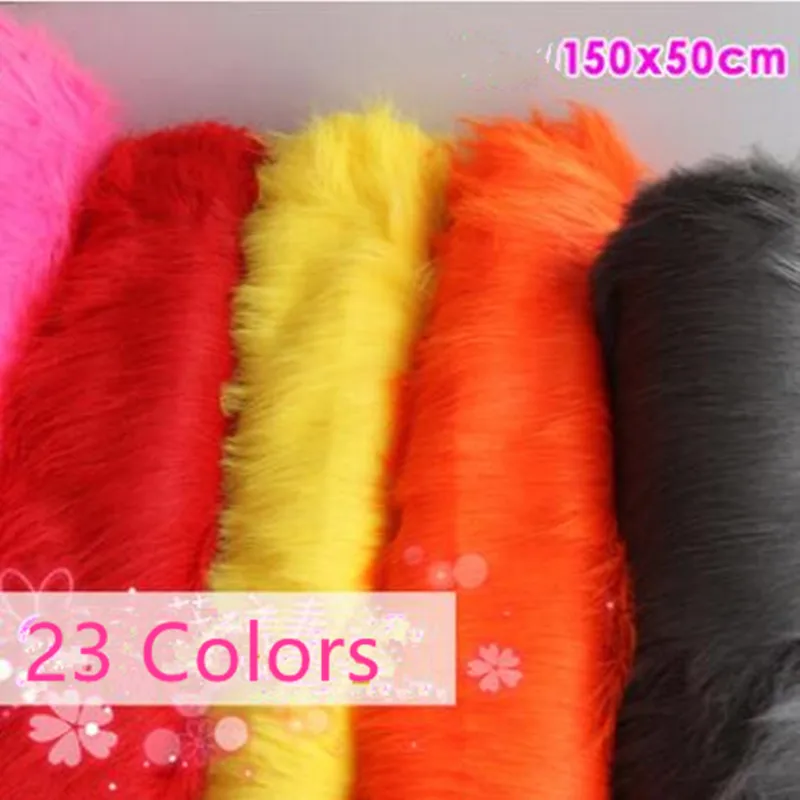 Free shipping Plain Faux Fur 90 mm soft pile ideal for Clothing, cosplay garments throws Fabric 58