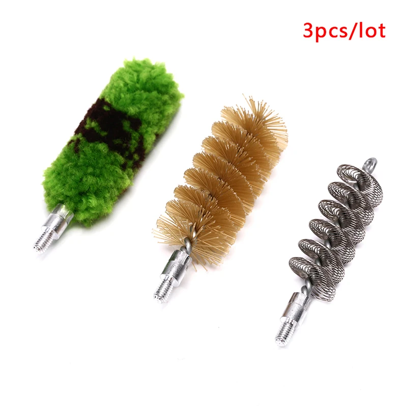 3Pcs/set Professional Gun Cleaning Kit Tube Brush Head Clean Brush Tool Set For 12G Gun Brush Tool Hunting Accessories