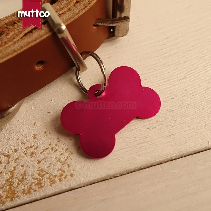 10pcs/lot low price metal craved name id tag blank craved phone number bone sharp dog id tag 10 colors DIT-025