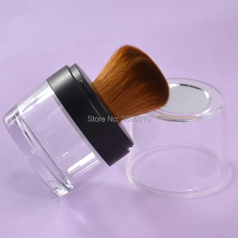 Powder Jar with Make up Compact Packaging wholesale cosmetic jars with flip lid mirror F1148