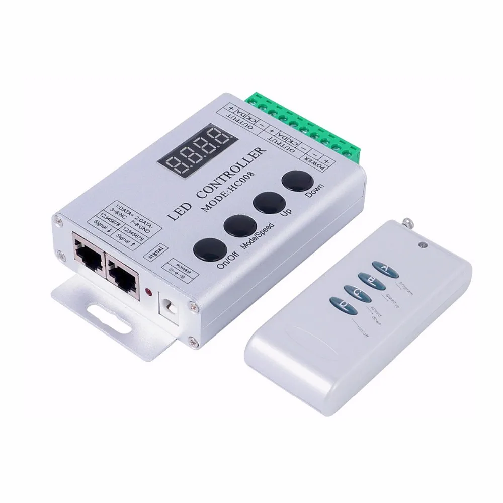 Led Controller Programmable RGB Led Pixel Controller RF Control 2048 Pixels 133 effect modes ws2811 2812 led controller