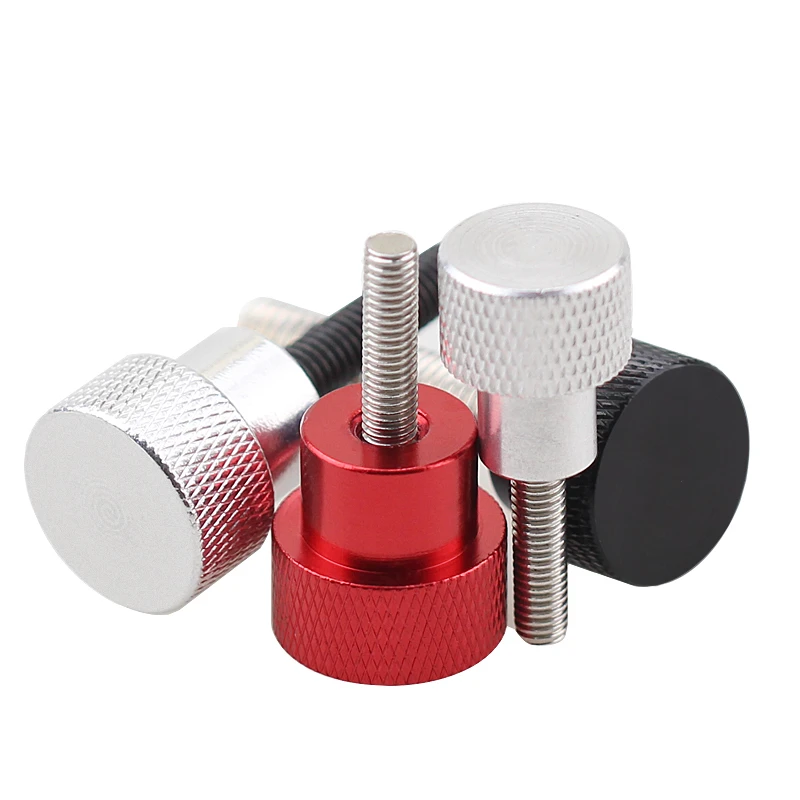 5pcs Thumb Screw M3 M4 Aluminum knurled head Stainless steel Hand Tighten Thumb screw anodized 10 colors