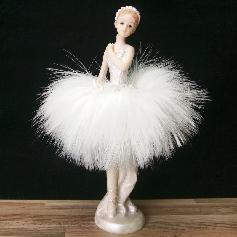 

Ballet Girl Dancing Fairy Angel Ornaments Home Garden Decorations Angels Statues White Colored Drawing Wedding Gifts Resin