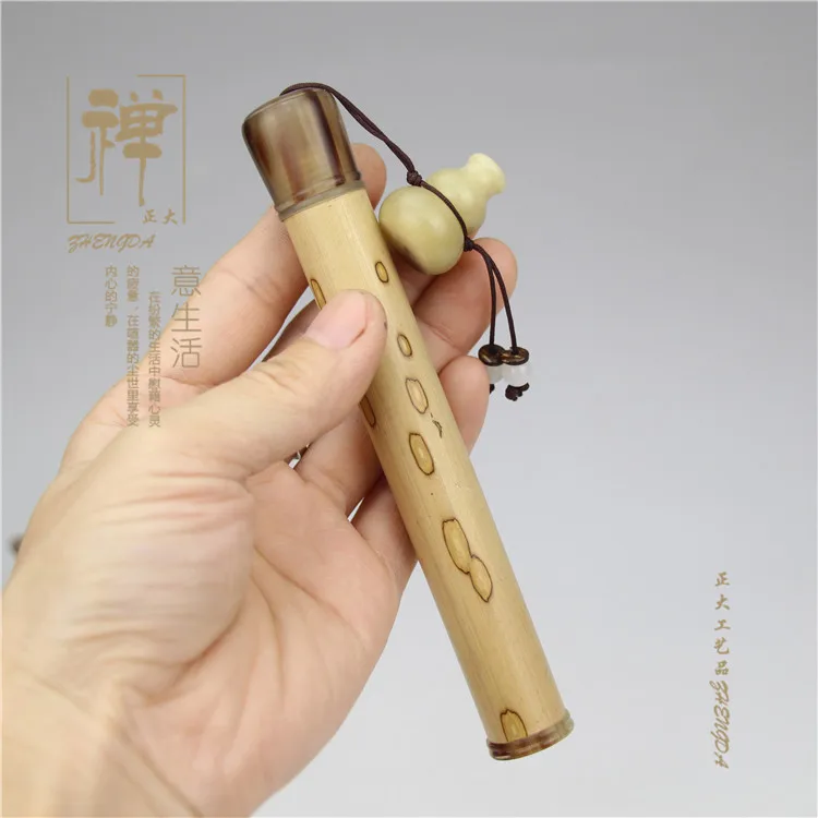 Zhengda fine butterfly bamboo parquet horn screw short tube sandalwood incense incense gourd incense tube wholesale