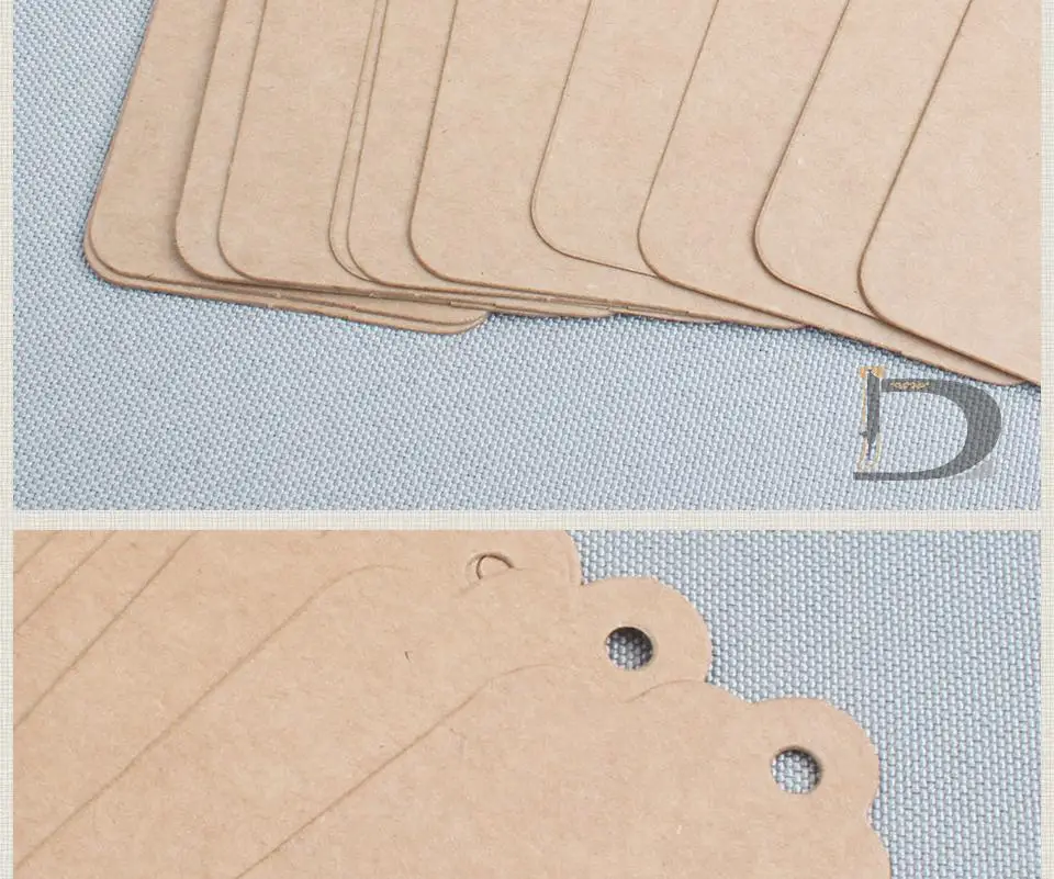 Großhandel 500 Stück 4,5 x 9 cm leere Preisschild Kraftpapier Geschenkanhänger mit Hanfschnüre DIY braunes Papier Kraftetikettenpapier TAGGING – Detail 8