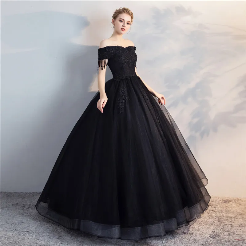 Vestidos de quinceañera, vestido elegante con cuello de barco y hombros descubiertos de encaje con cuentas para fiesta, graduación, Quinceañera de lujo