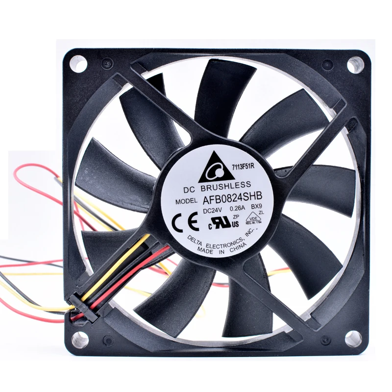 AFB0824SHB 8cm 80x80x15mm 8015 80mm fan DC24V 0.26A 3 lines inverter cooling fan