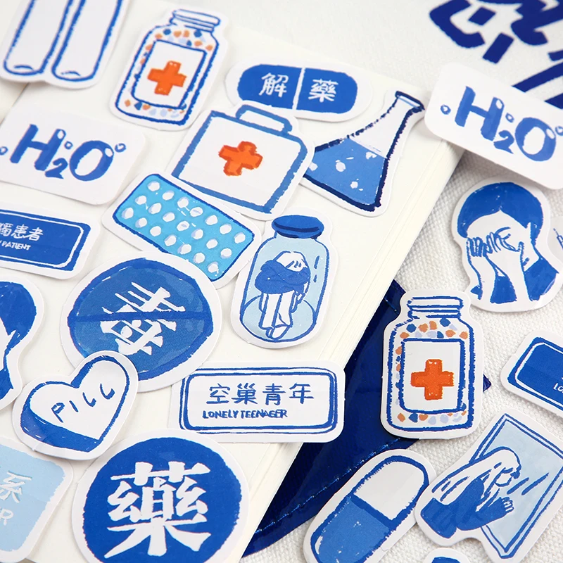 Lonely patient  Decorative Stationery mini Stickers set Scrapbooking DIY Diary Album Stick Lable