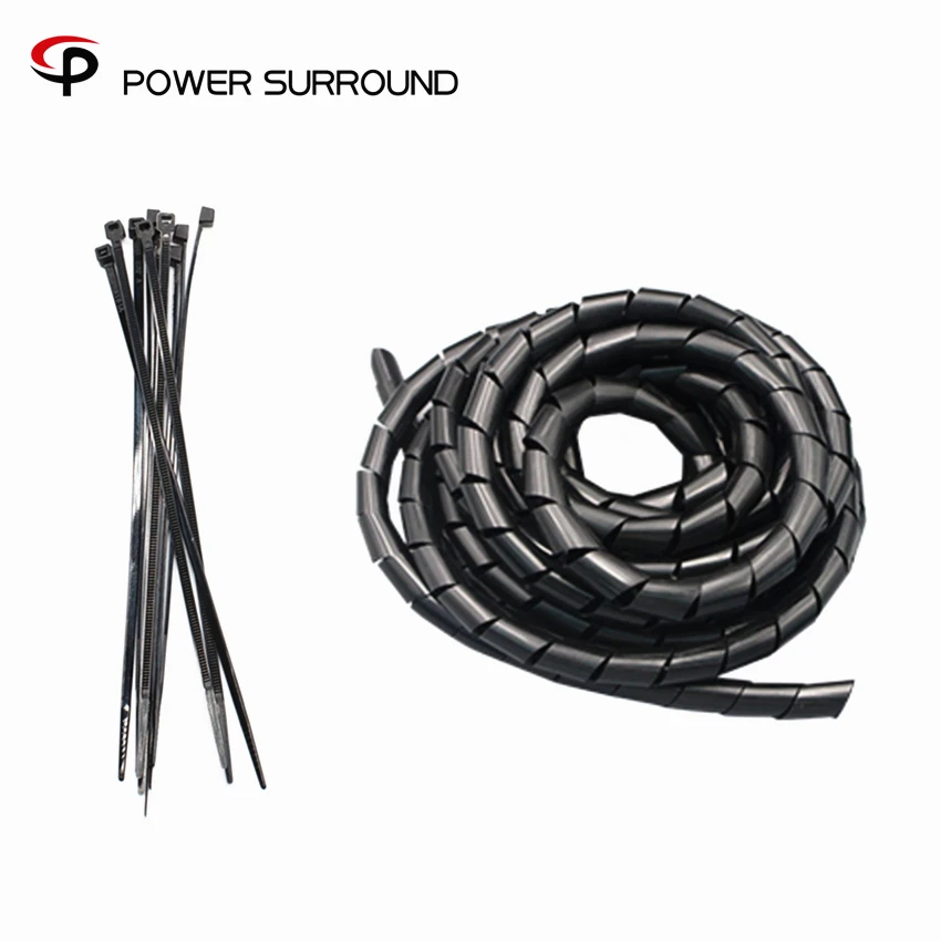 Free shipping Spiral wraping long Cable casing Cable Sleeves Winding pipe Wire protector