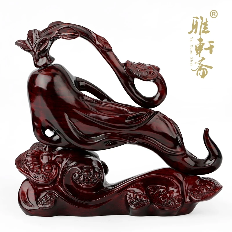 Rosewood Carving Crafts Gallery Zhai feng shui ornaments Ruyi wood decor wedding gift Home Furnishing too