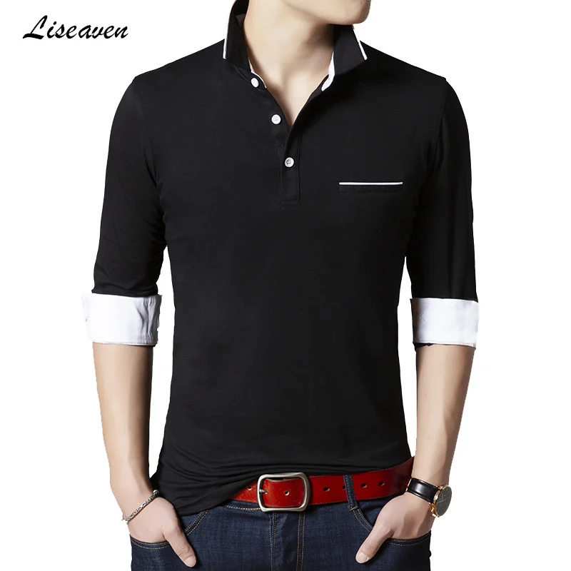 

Liseaven T-Shirt Men Solid T Shirt cotton tee shirt men's tshirt Full sleeve tees men's clothing