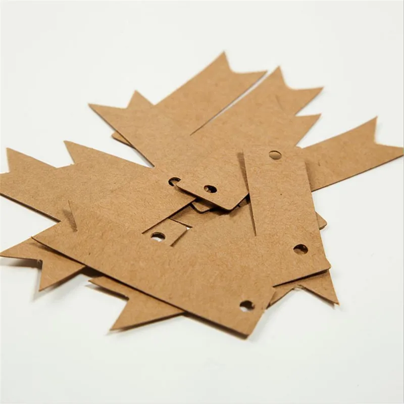 100pcs Sign Kraft Paper Tags Head Label Luggage Wedding Party Note DIY Blank Price Hang tag Christmas Gift Tags