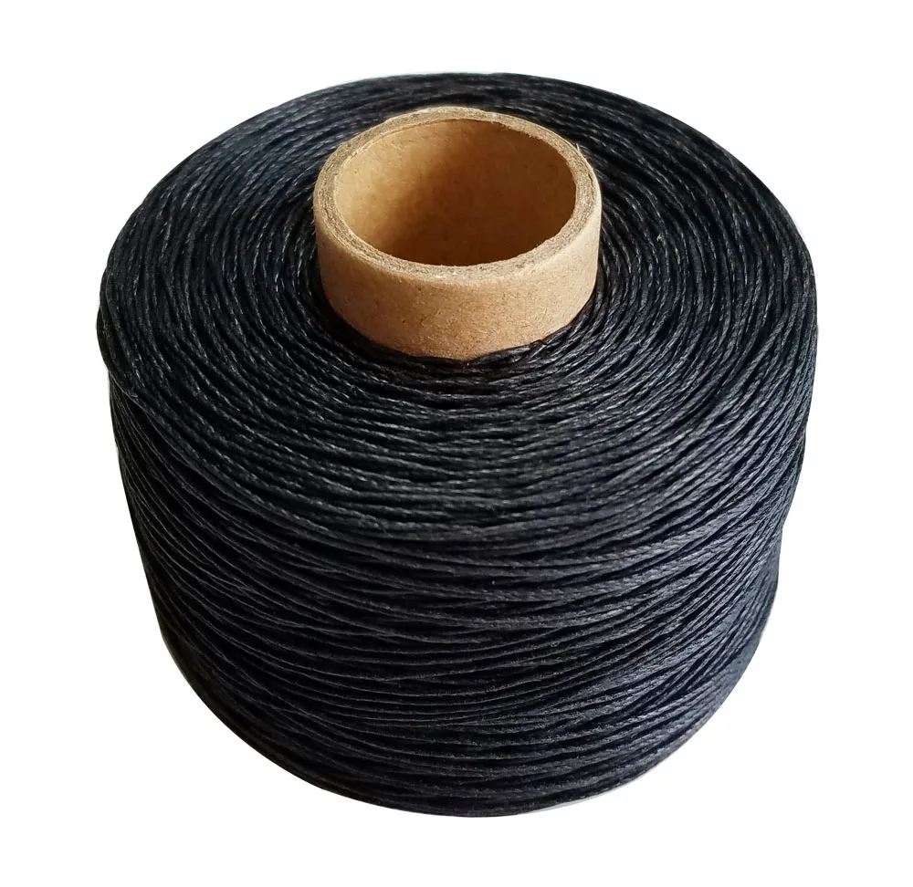 Black 100% Linen waxed thread 100m/roll twine cord  high tenacity rope for sewing accessory DIY